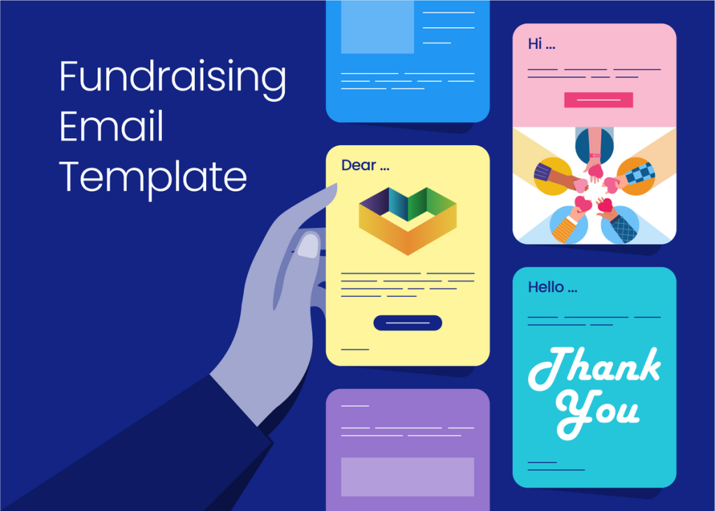 a hand holding a smart phone next to a bunch of email templates